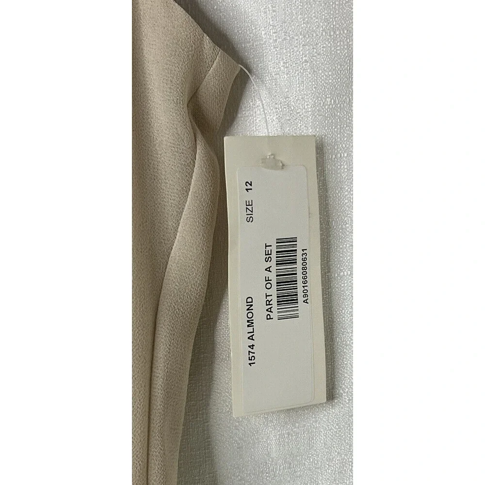 VTG Patra Women's Dress Formal Size 12 Shimmer Sleeveless Cream / Tan NWT - Picture 6 of 8